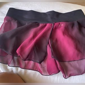 Purple and black ballet skirt